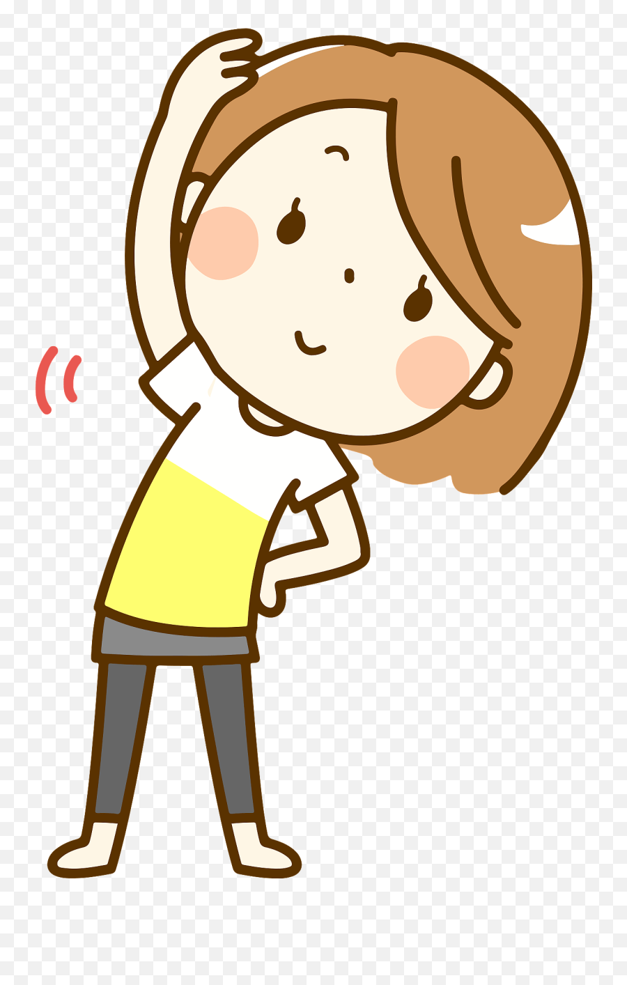 Sara Woman Is Exercising Clipart Free Download - Exercise Kid Clipart Emoji,Exercising Clipart