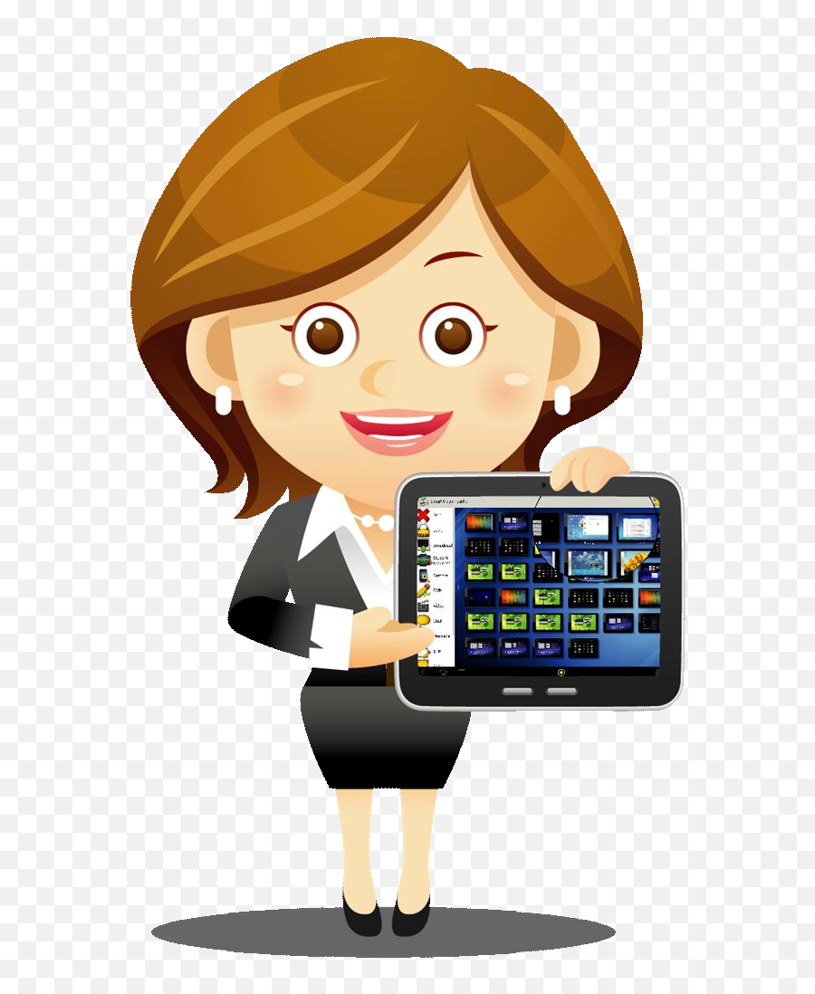 Teacher Using Technology Clipart Png Download - Teacher Teacher Using Technology Clipart Emoji,Technology Clipart