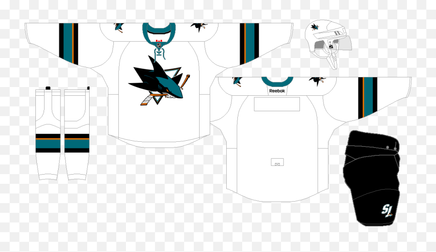 San Jose Sharks - The Nhl Uniform Matchup Database Emoji,San Jose Sharks Logo Png