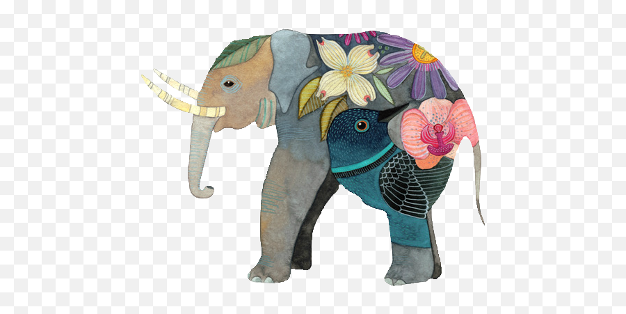 Download Art Elephant Watercolor Transparent Transparent Emoji,Elephant Transparent