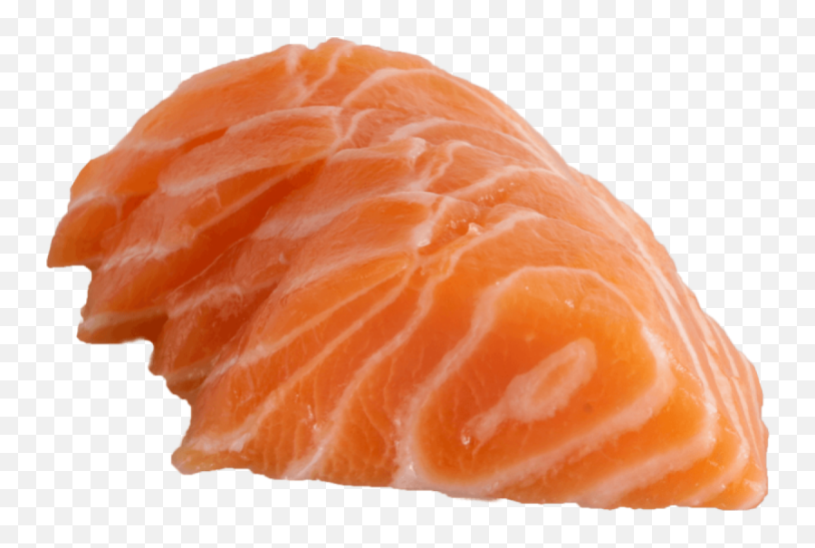 Sashimi Salmon - Fish Slice Full Size Png Download Seekpng Emoji,Salmon Transparent Background