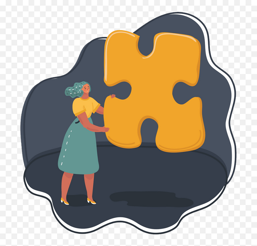 Girl Holding Big Puzzle Piece Png Transparent - Clipart World Illustration Emoji,Puzzle Pieces Clipart
