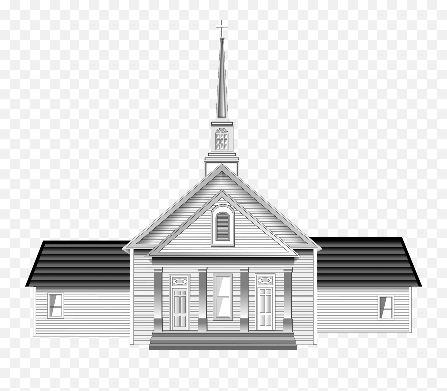 Church - Black And White Clipart Free Download Transparent Church And Witch House Emoji,Church Clipart