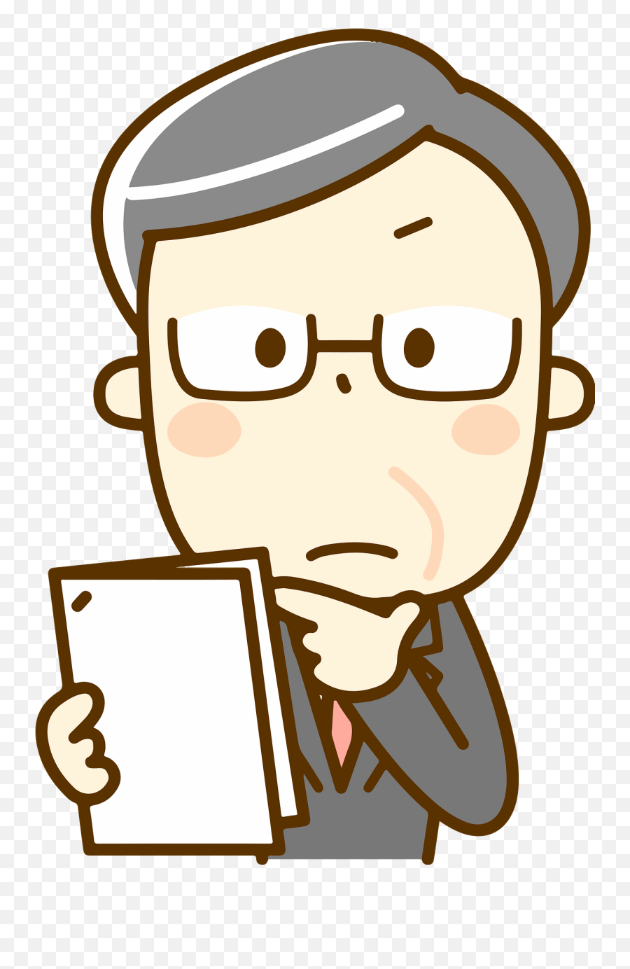 Boss Businessman Is Reading A - Oksmith Clipart Angry Emoji,Document Clipart