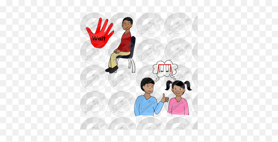 Wait Your Turn Picture For Classroom Therapy Use - Great For Adult Emoji,Wait Clipart