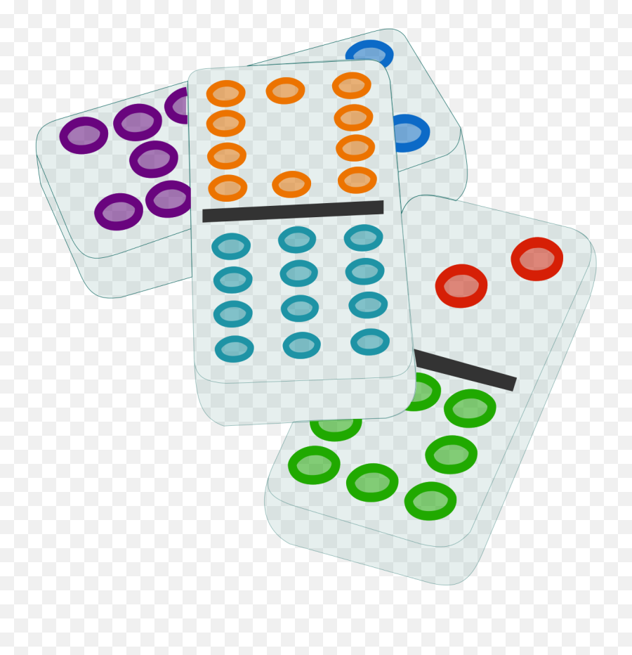 A Rectangular Tile Divided Into Clipart - Colored Dominoes Clipart Emoji,Dominoes Clipart
