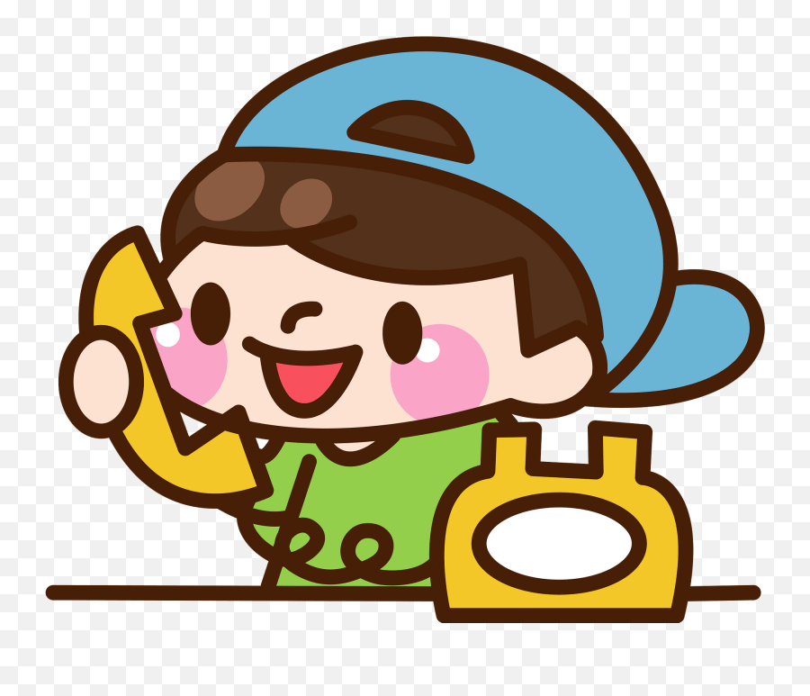 Boy Is Talking - Telphone Clipart Emoji,Telephone Clipart