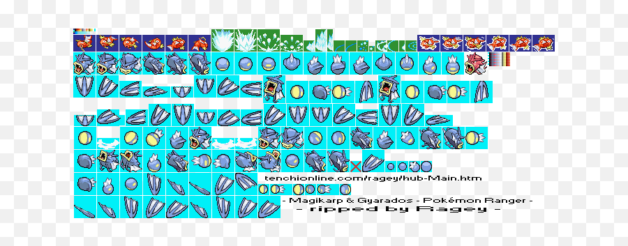 The Spriters Resource - Full Sheet View Pokémon Ranger Emoji,Magikarp Transparent