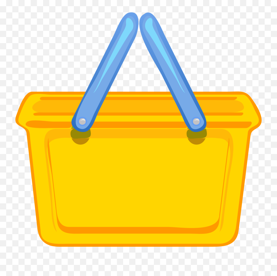 Download Shopping Cart Basket Grocery - Shopping Basket Cartoon Png Emoji,Grocery Store Clipart