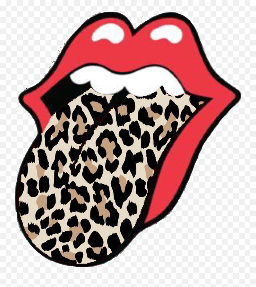 Rolling Stones Logo - Rolling Stones Animal Print Logo Emoji,Rolling Stone Logo