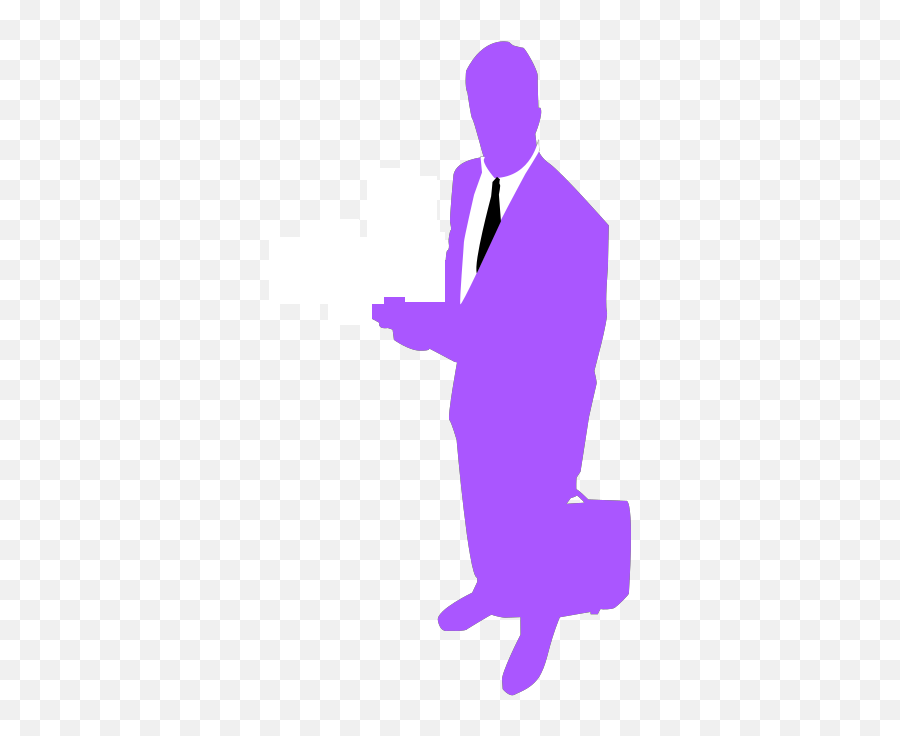 Standing Business Man Silhouette Png Svg Clip Art For Web - Purple Silhouette Man Suit Emoji,Man Silhouette Png
