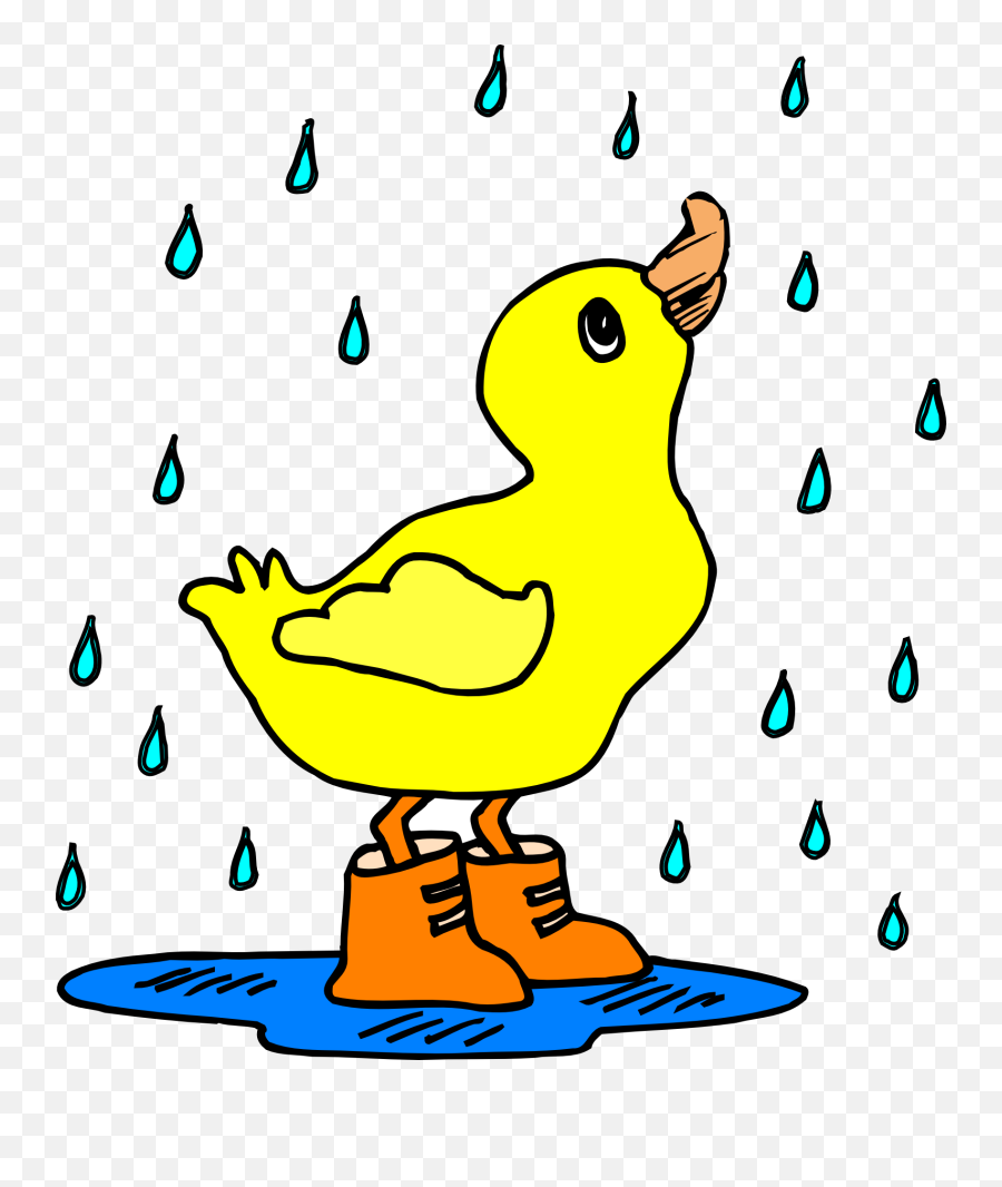 Free Clipart Rain Showers - Clipart Duck In The Rain Clipart Emoji,Rain Clipart