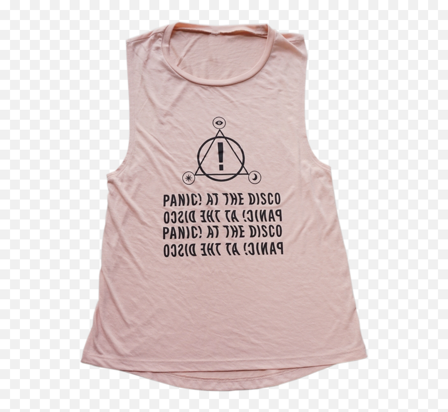 Stacked Wave Logo Peach Tank Panic At The Disco - Pyjamas Panic At The Disco Emoji,Peach Logo