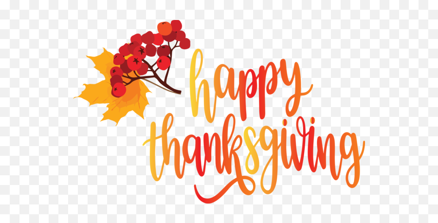Thanksgiving Logo Text Flower For Happy - Language Emoji,Thanksgiving Logo