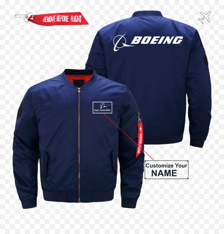 Boeing Logo Custom Name Jacket Jacket U2013 Pilotsx - Boeing 757 Emoji,Sb Logo