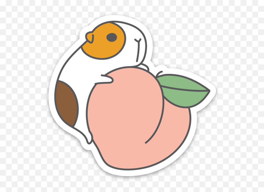 Vinyl Stickers - Transparent Peach Sticker Png Emoji,Guinea Pig Clipart