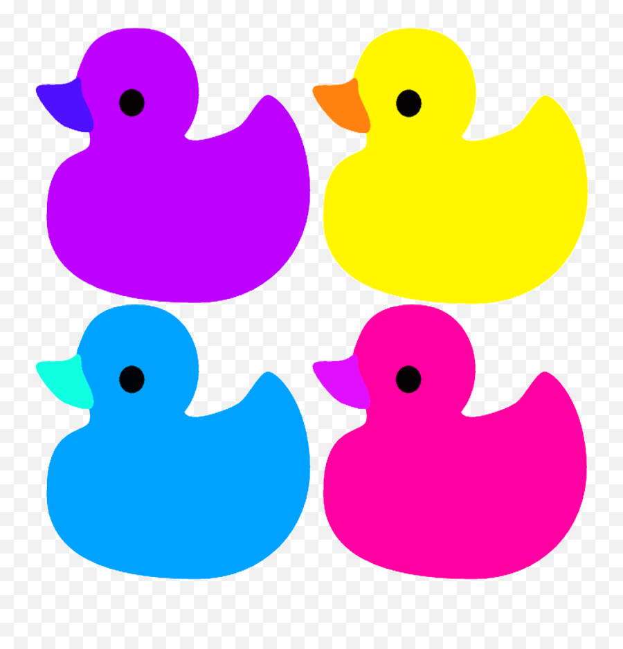 Different Hues - Clip Art Pink Rubber Duck Emoji,Clipart Ducky