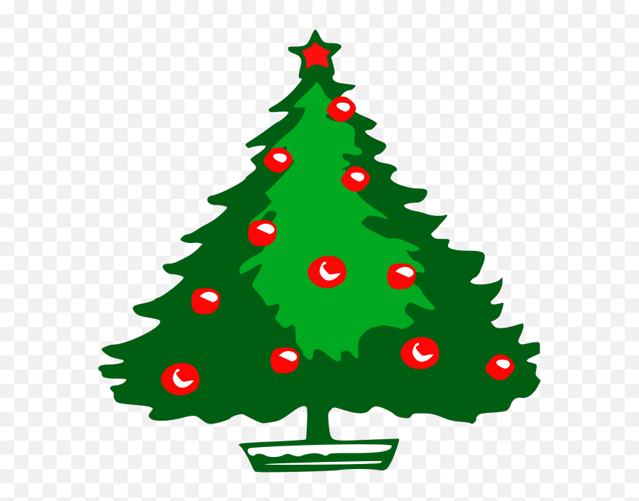 Christmas Tree Clip Art Free - Christmas Tree Clip Art Emoji,Christmas Tree Clipart