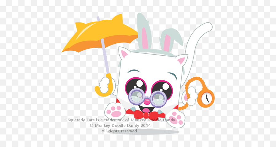 Squaredy Cat Svg Cutting File - Dot Emoji,White Rabbit Png