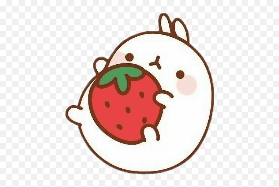 Molang - Aesthetic Strawberry Png Cartoon Emoji,Molang Png
