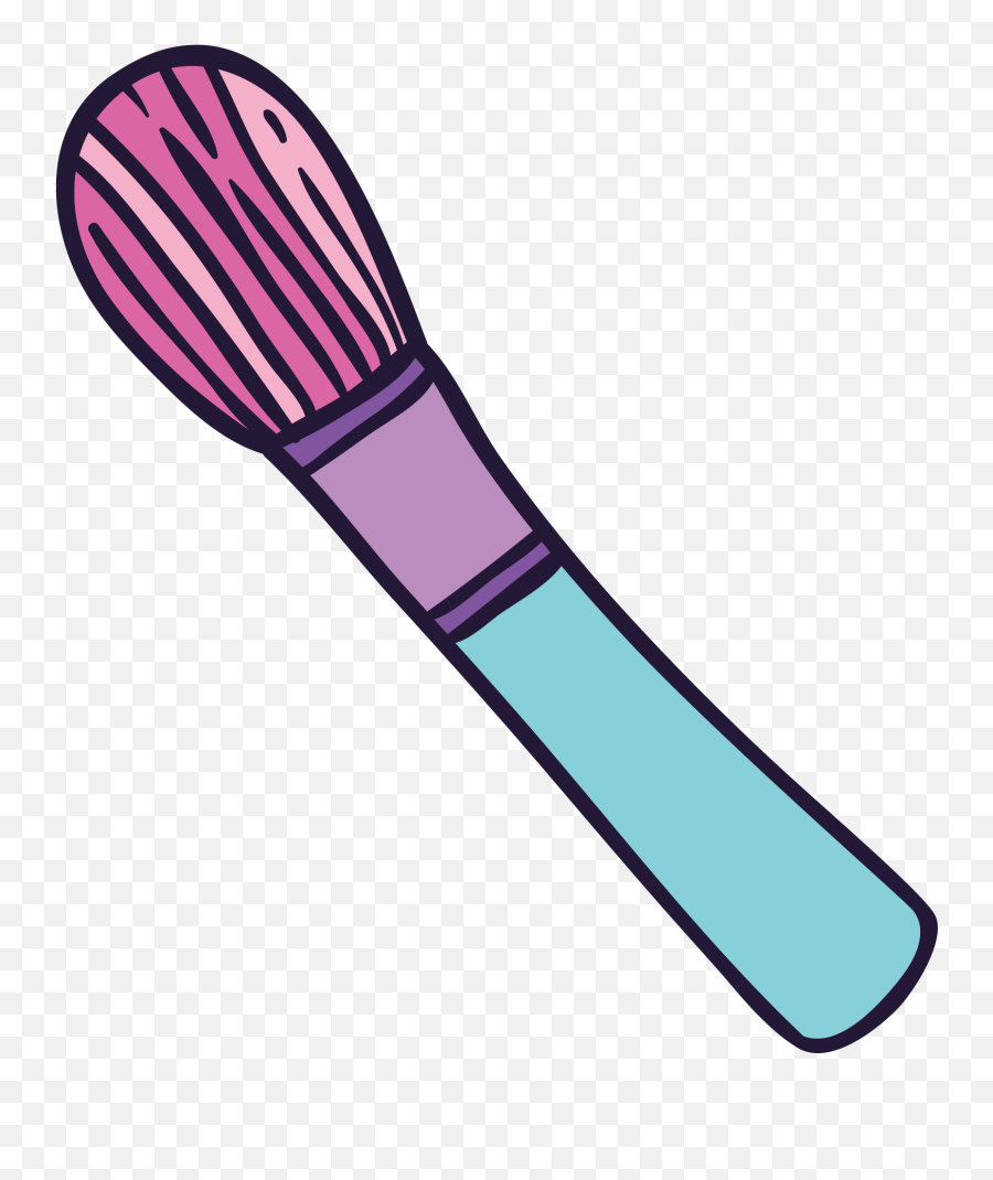 Purple Makeup Brush Clip Art - Pincel De Maquiagem Png Roxo Desenho Emoji,Makeup Clipart