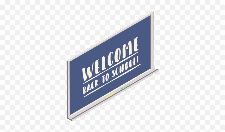 Welcome Back To School Board Chalk Flat Transparent Png Emoji,Welcome Back Png