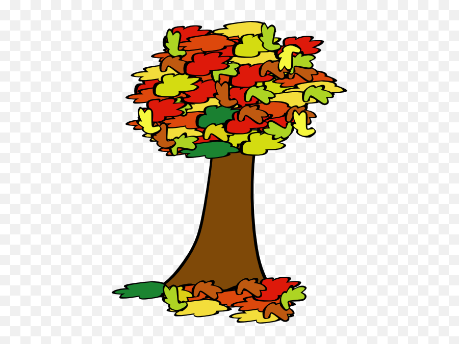 Free Clip Art Autumn - Coloured Picture Of A Tree Emoji,Fall Clipart Free