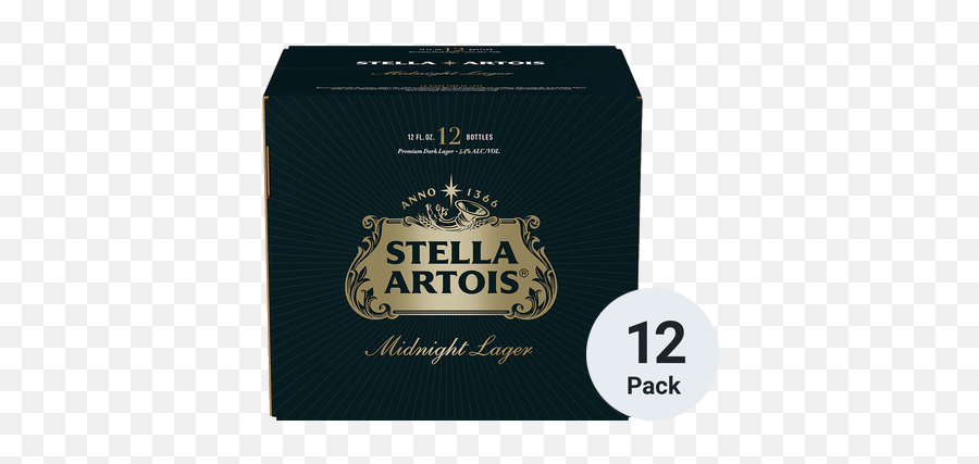 Stella Artois Midnight Lager - Stella Artois Midnight 12 Pack Emoji,Stella Artois Logo