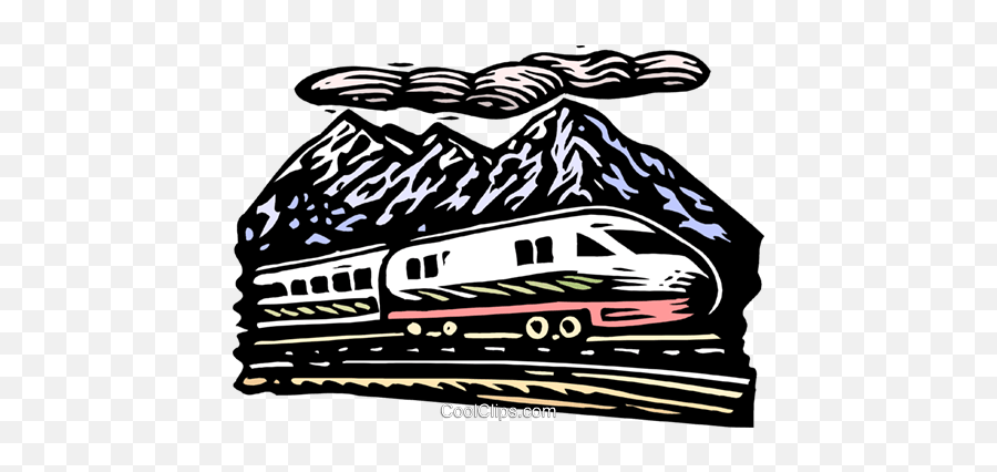 Train Passing - Sketch Emoji,Mountain Range Clipart