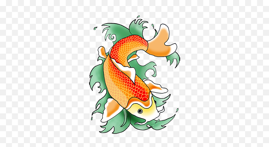 Color Koi Fish Clipart - Clipartfest Fish Drawings Koi Emoji,Fish Clipart