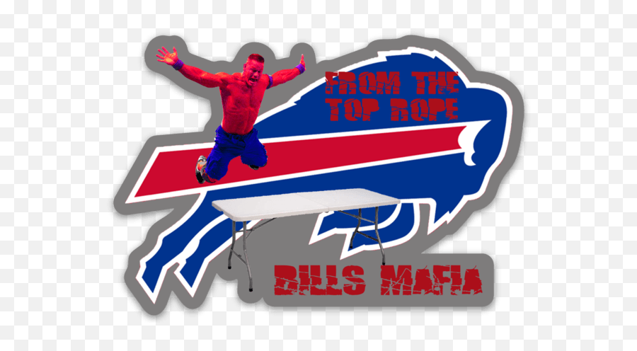 Buffalo Bills Bills Mafia From The Top Rope Table Smash Type Logo Die - Cut Magnet Bills Flag Emoji,Buffalo Bills Png