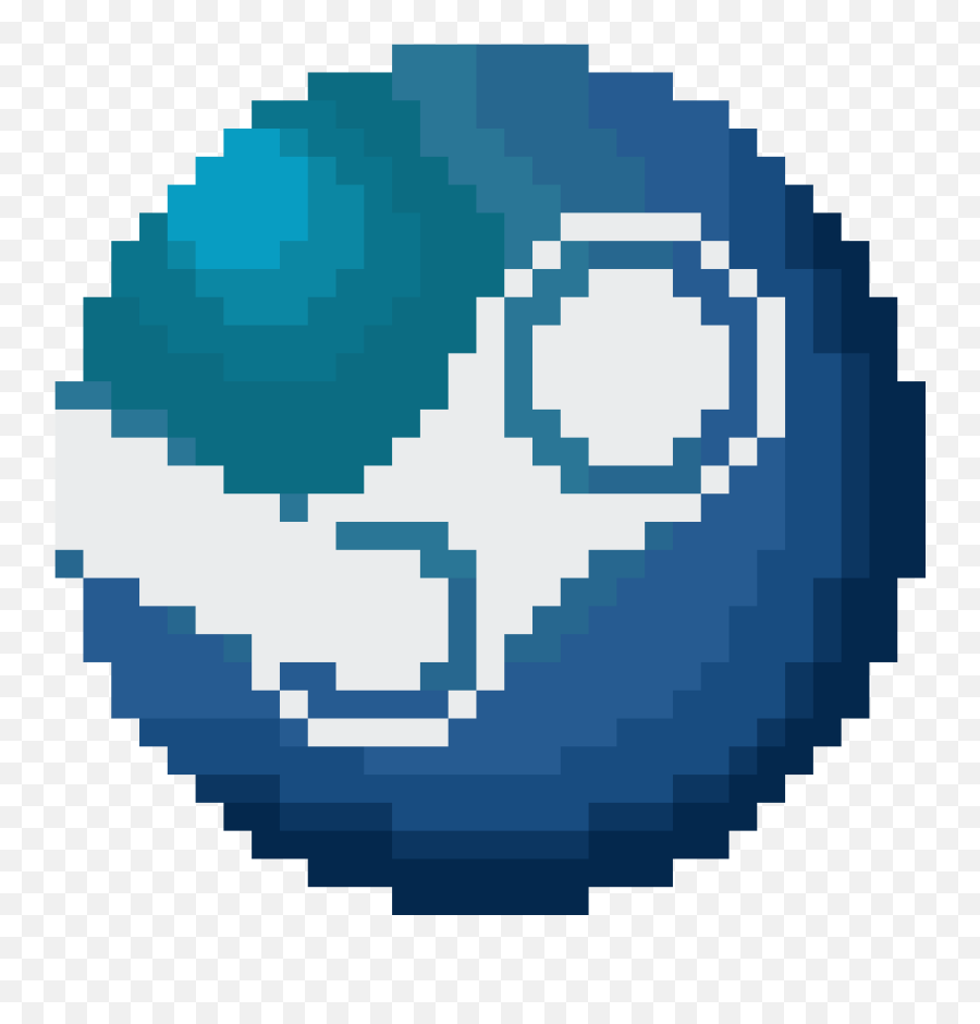 Steam Logo Pixel Art Png Image With No - Steam Icon Pixel Art Emoji,Steam Logo