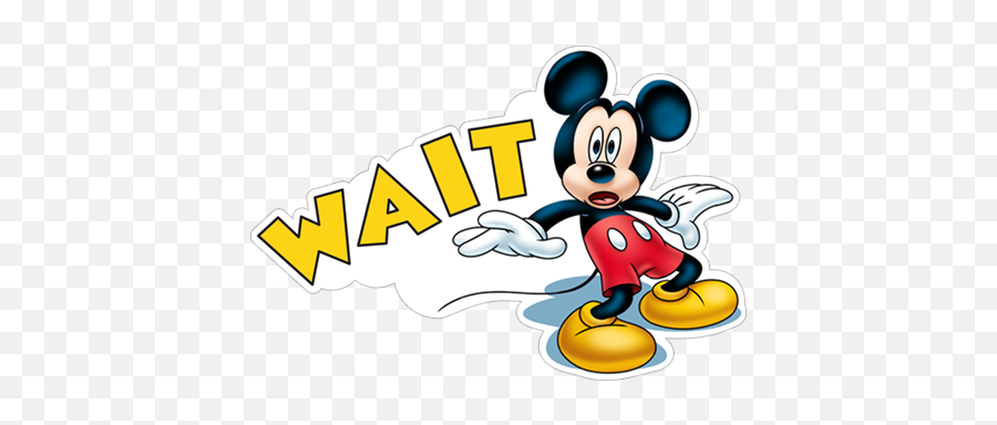 Mickey Mouse Png Images Hd - Angela Gilsha Bayi Di Pesawat Emoji,Wait Clipart