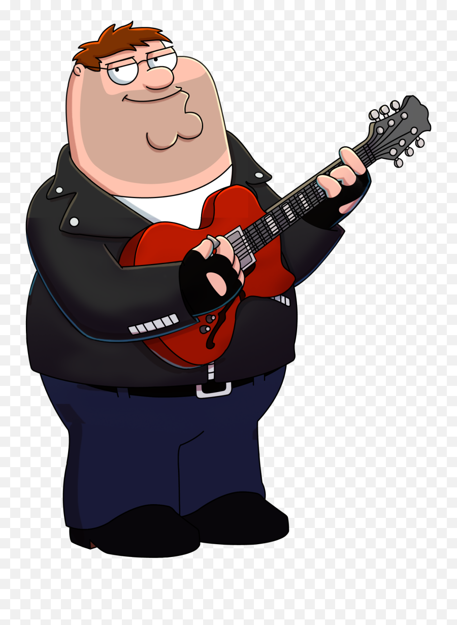Clipart Reading Rock Star - Peter Griffin Guitar Rock Emoji,Rock Stars Clipart