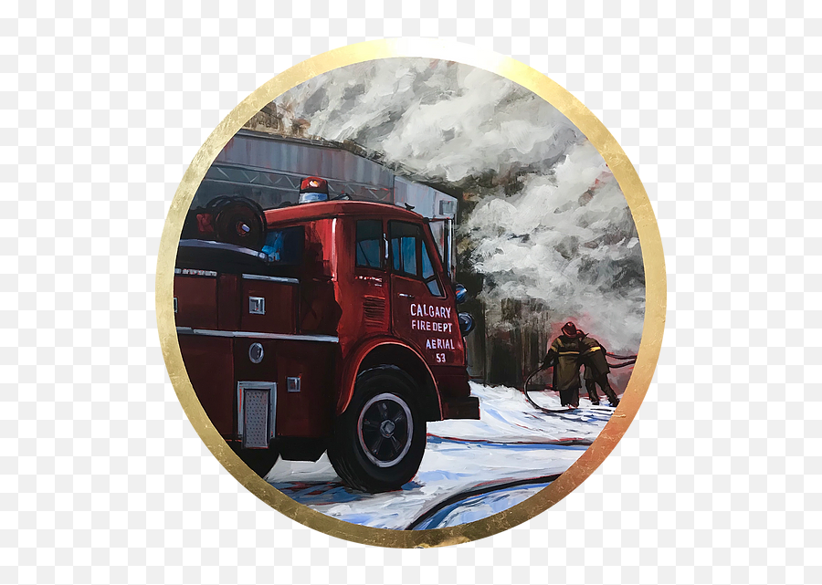 Doug Driediger Public Art Calgary Fire Headquarters Emoji,Firetruck Png