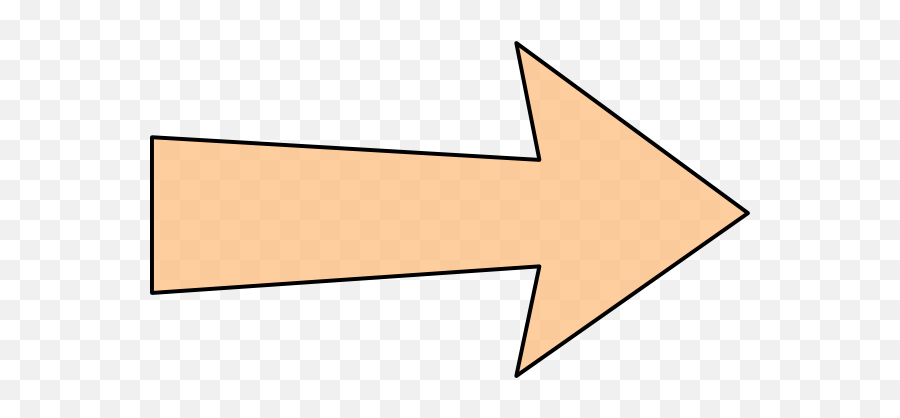 Orange Arrow With Thin Outline Clip Art At Clkercom Emoji,Thin Arrow Png