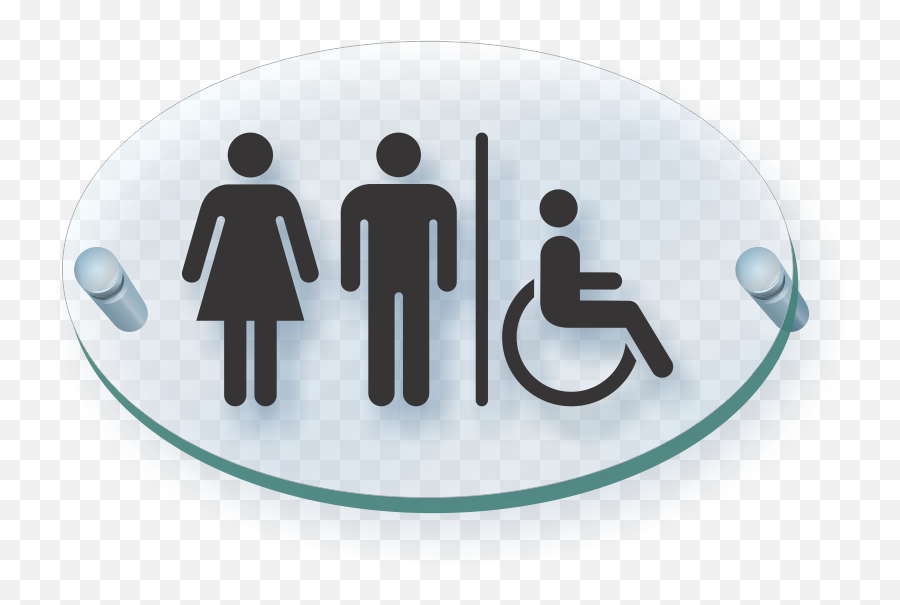 Download Unisex Handicap Restroom Symbol Clearboss Sign Emoji,Restroom Logo