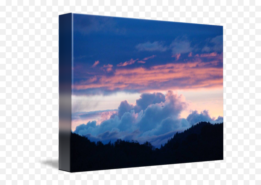 Office Art Collection Sunsets Blue Clouds Pink Sky By Baslee Emoji,Blue Clouds Png