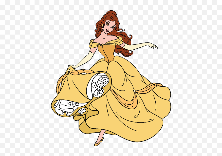 Dress Clipart Princess Belle - Disney Ds Mug Bell Full Emoji,Princess Dress Clipart
