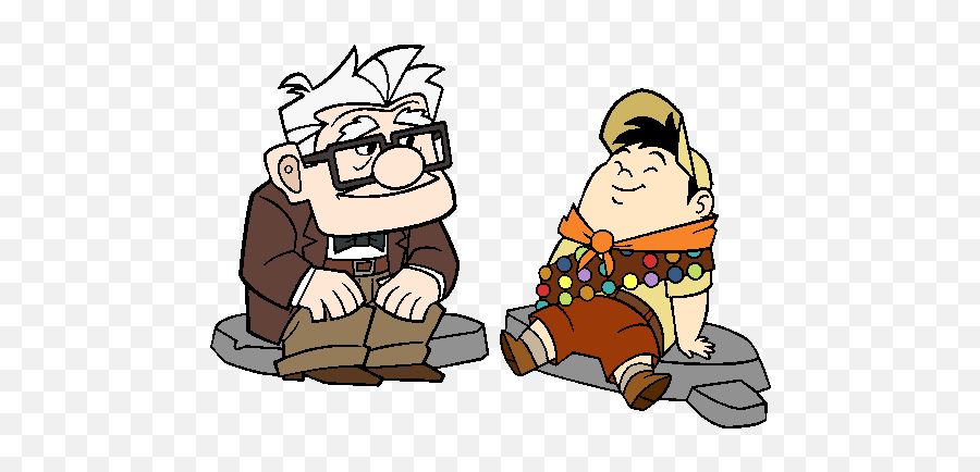 Library Of Up Movie Jpg Free Library Png Files - Carl And Russell Up Clipart Emoji,Film Clipart