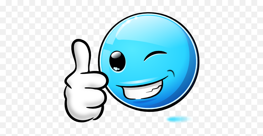 Thumbs Up Smiley Blue Hd Png Download - Happy Blue Smiley Emoji,Thumbs Up Emoji Png