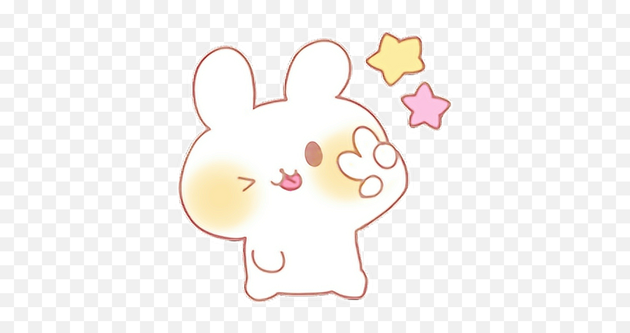 Peace Cute Kawaii Bunny Rabbit - Cute Kawaii Cute Transparent Bunny Emoji,Cute Transparent