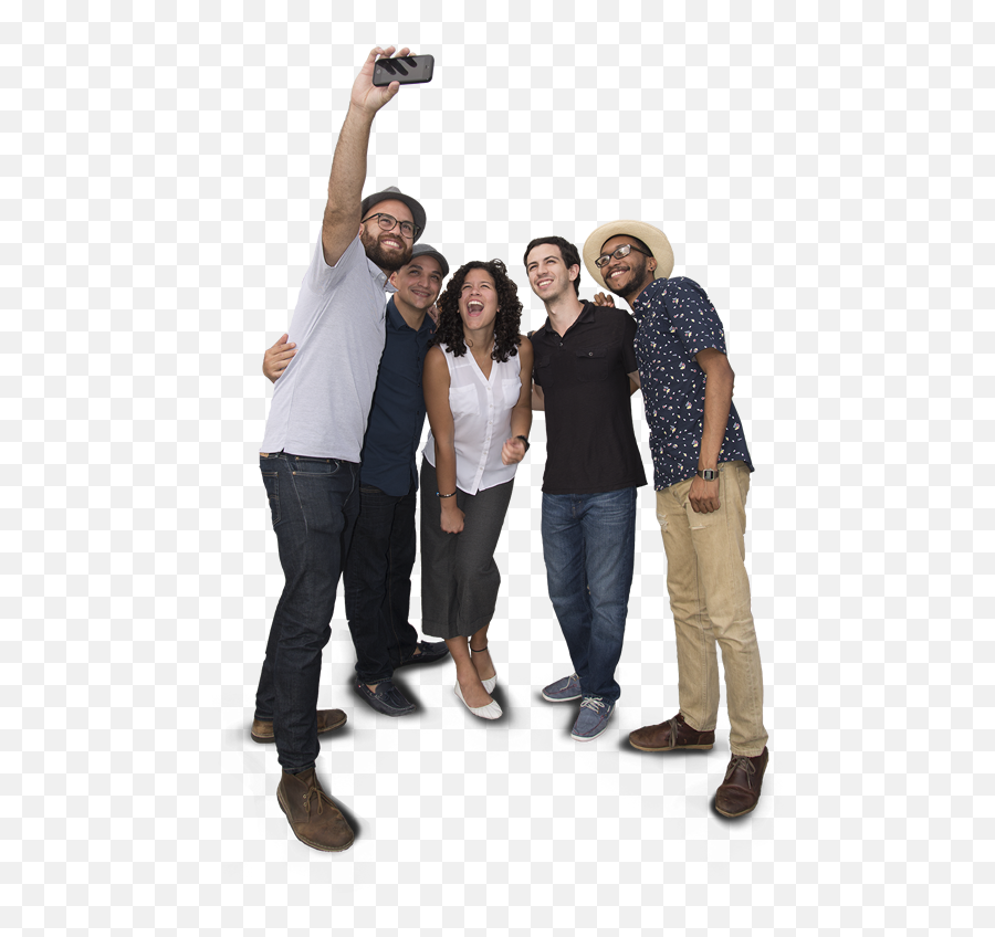 Download Information Group People Mobile Phones Selfie Of - Cut Out People Selfie Emoji,Group Of People Clipart