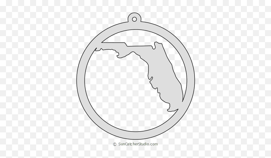 Florida U2013 Map Outline Printable State Shape Stencil - Dot Emoji,Florida Outline Png