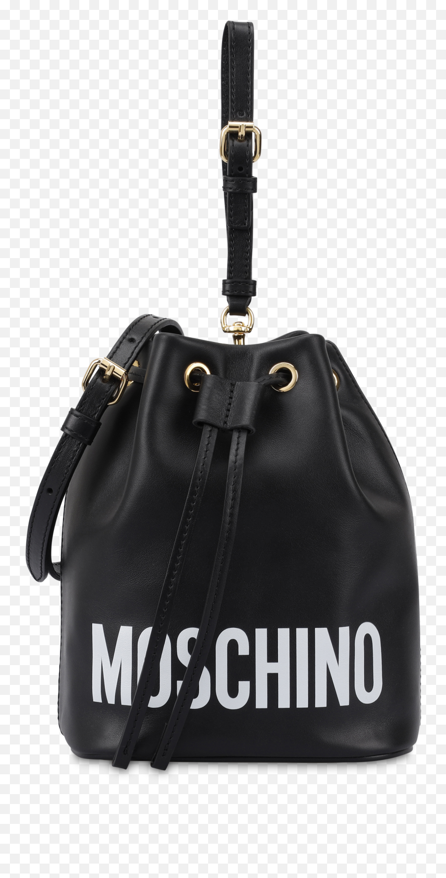 Bucket Bag With Logo - Moschino Logo Print Bucket Bag Emoji,Moschino Logo