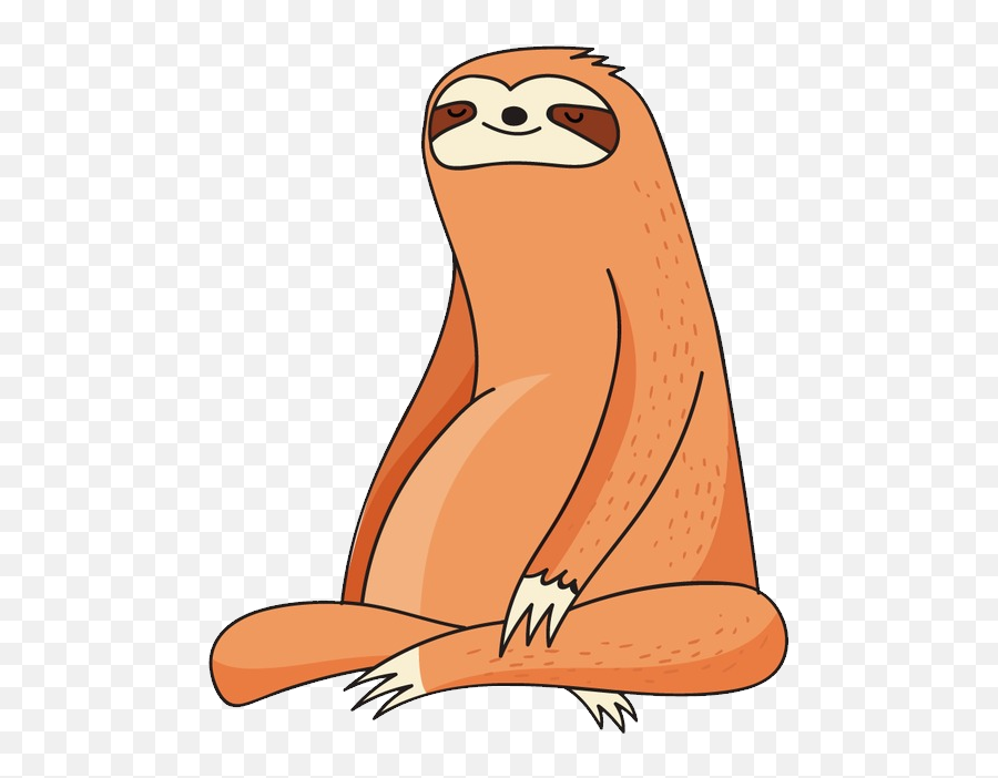 Q Transparent Cartoon - Sloth Png Clipart Emoji,Sloth Clipart