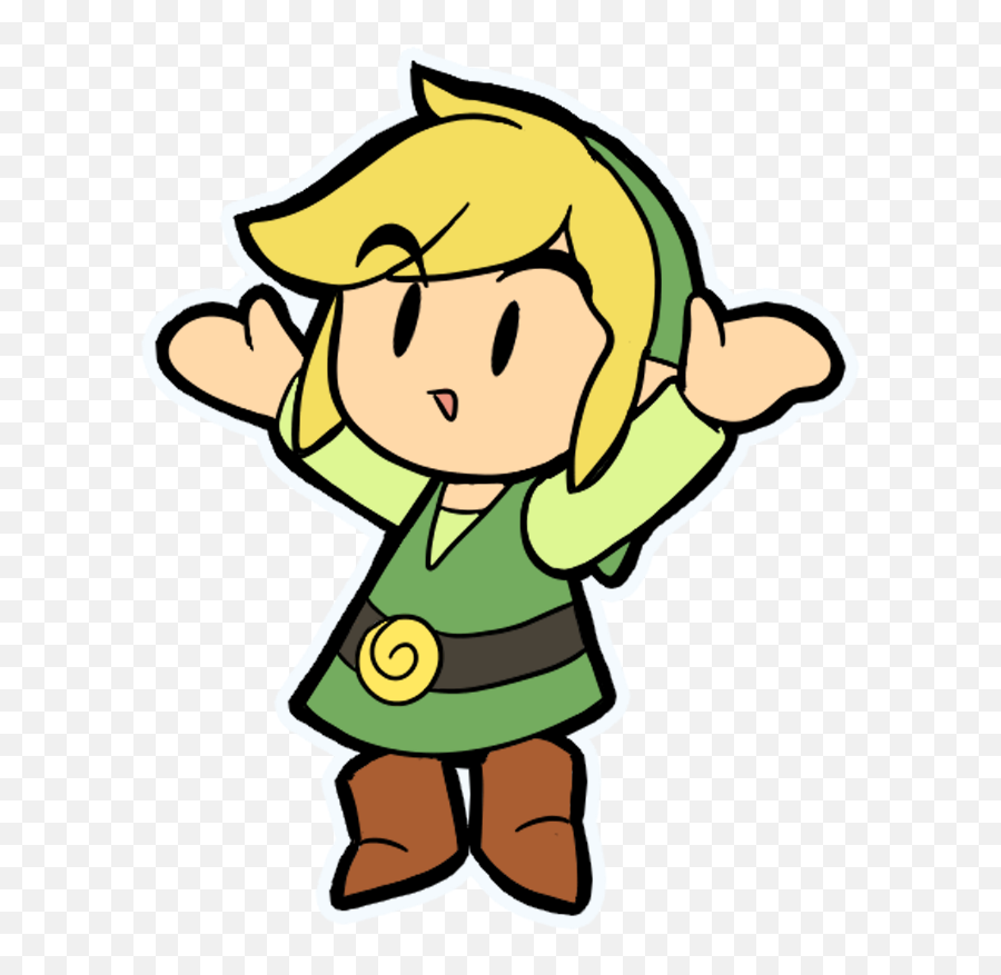Paper Toon Link And - Fictional Character Emoji,Toon Link Png