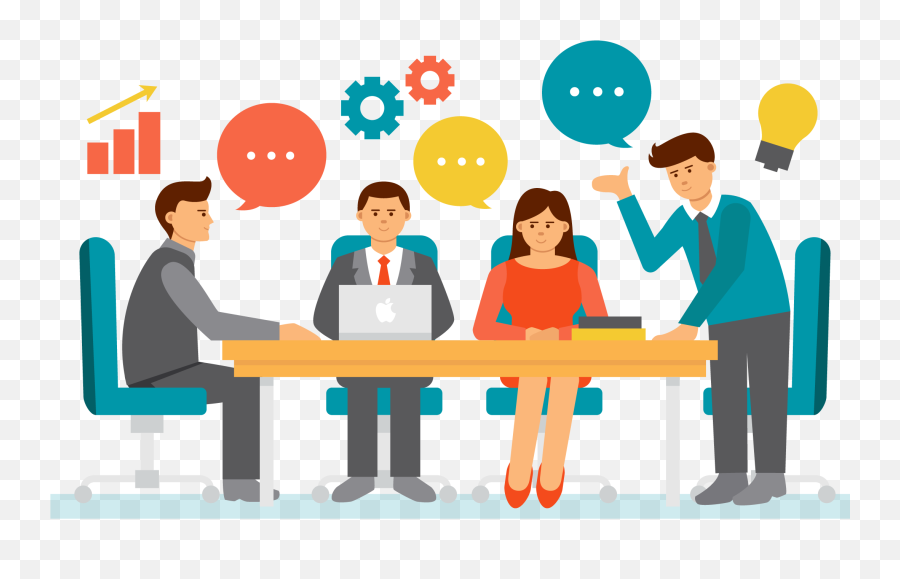 Download Businessperson Meeting Clip - Teamwork Team Icon Png Emoji,Work Png