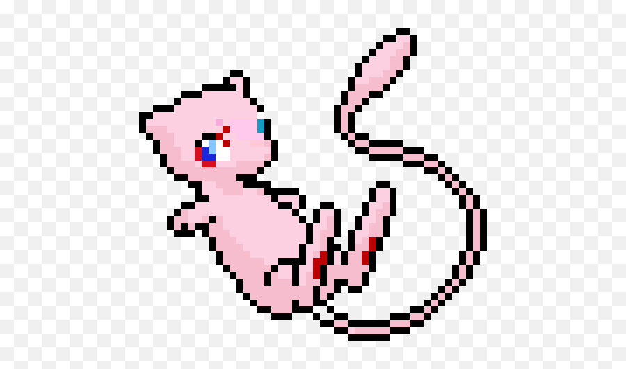 Mew - Pixel Art Pokemon Mew Emoji,Mew Transparent