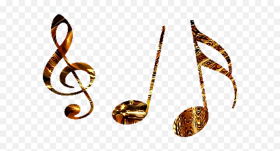 Notes Golden Music Sticker By Mim Emoji,Gold Music Notes Png